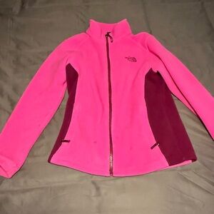 🙂The North Face Kids Pink and Purple Fleece Jacket